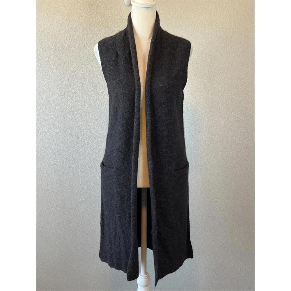Aritzia Wilfred Sleeveless Long Cardigan Wool/Mohair Blend Brown Size XXS
